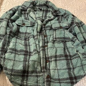 PacSun Cozy Blue and Gray Jacket, size M/L